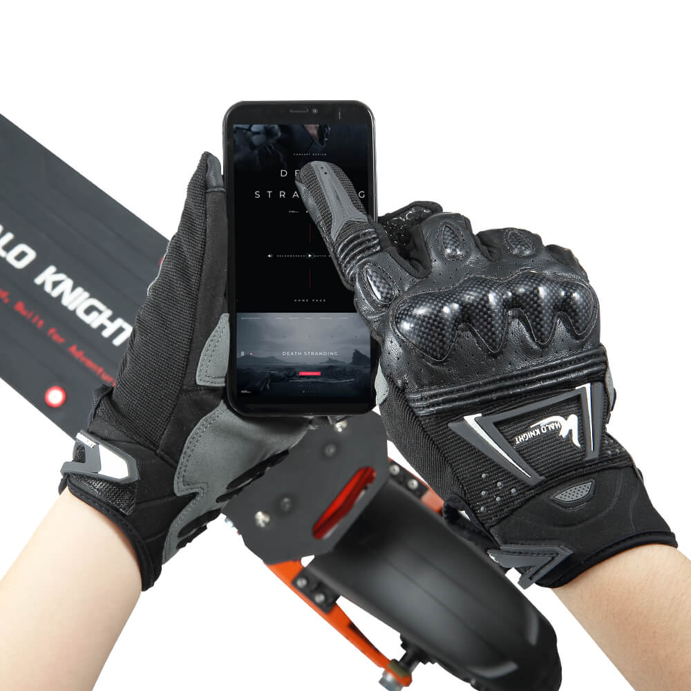 All-Season Motorcycle & E-Scooter Gloves – Touchscreen Ready, Breathable, Knuckle Protection - Image 4