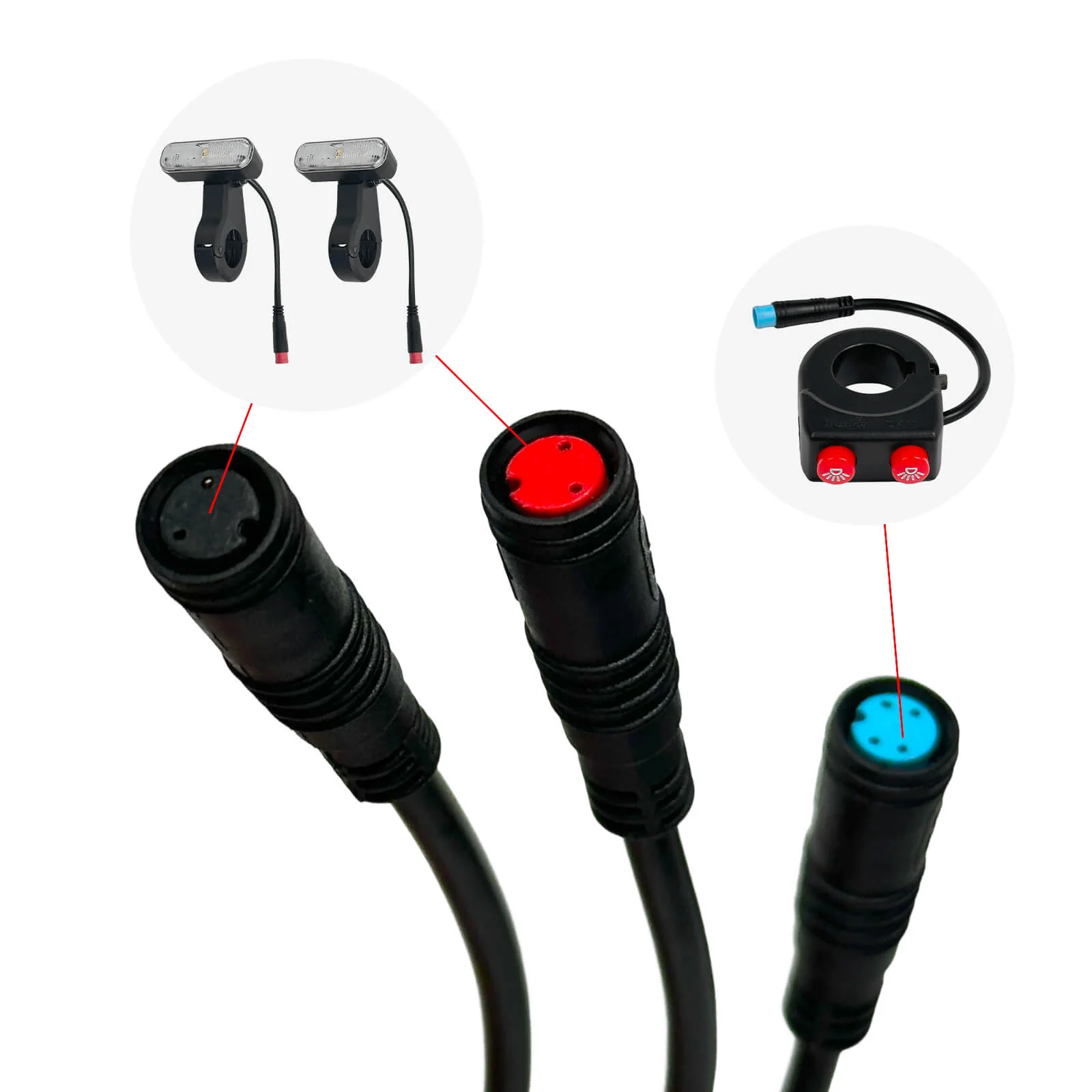 Front Turn Signal & Dual-Function Switch Connection Cable for HALO KNIGHT T107Pro / T108Pro - Image 4