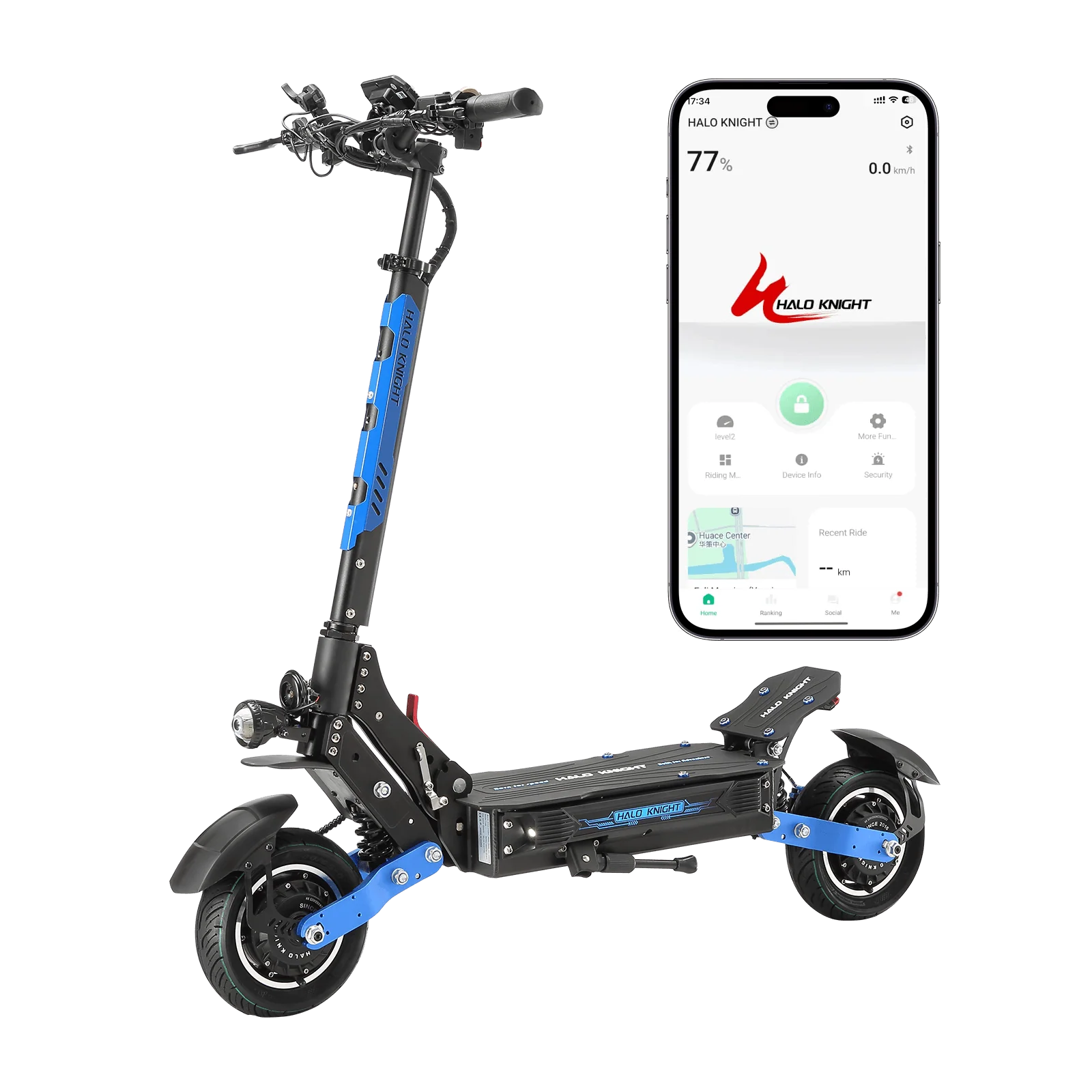 HALO KNIGHT T108 52V 2400W 28.8Ah Dual Motor Electric Scooter - Image 7