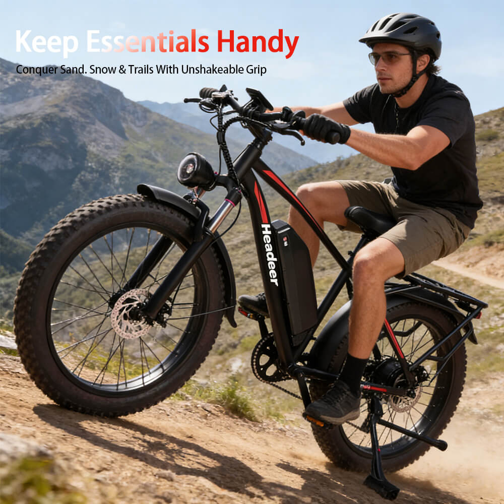 HEADEER BD2640 48V 750W 21.6Ah Fat Tire Electric Bike - Image 7