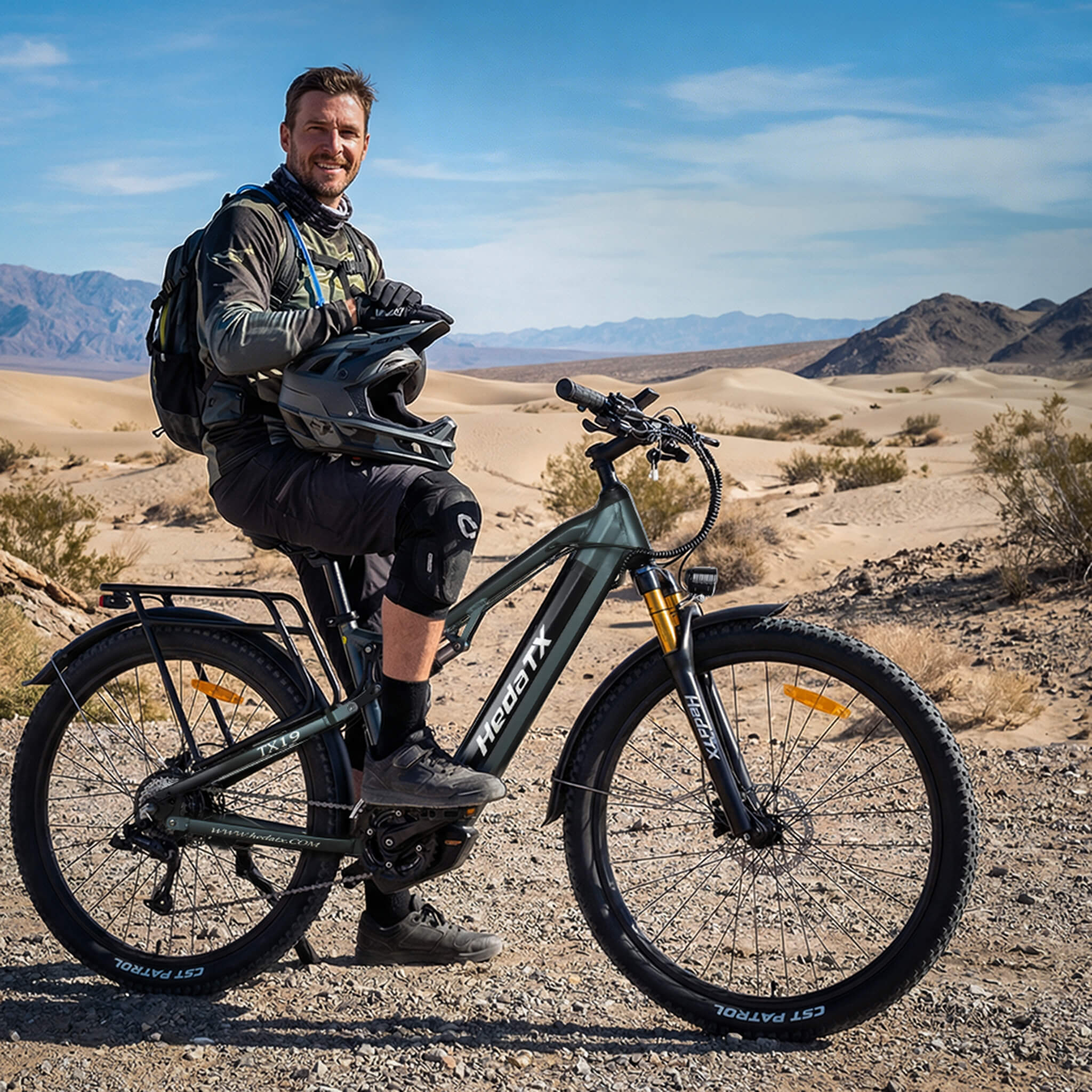 Hedatx TX19 29” 48V 19.2Ah 1000W Electric Bike with Rear Rack - Image 3