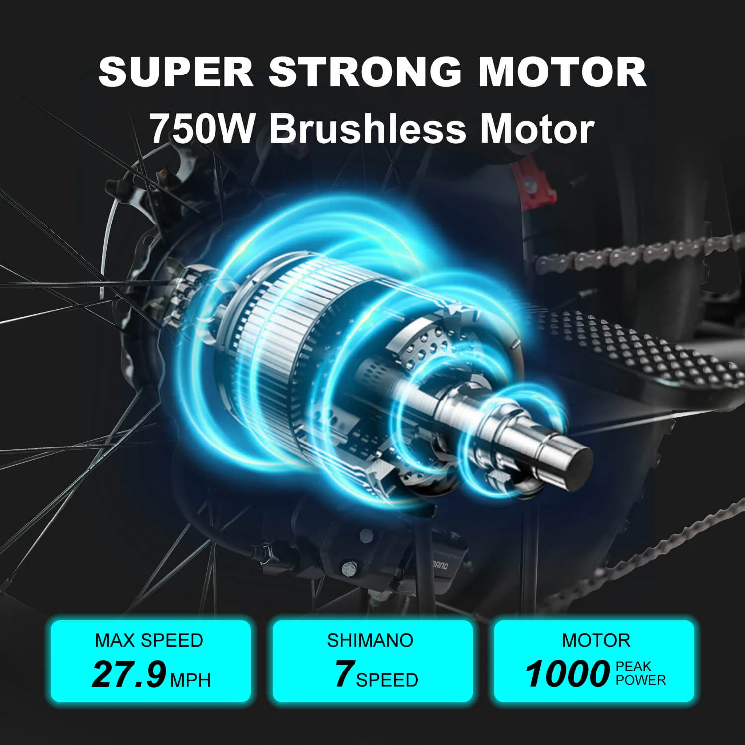 VOLTCYCLE M3 48V 750W 18.2Ah Electric Bike - Image 6