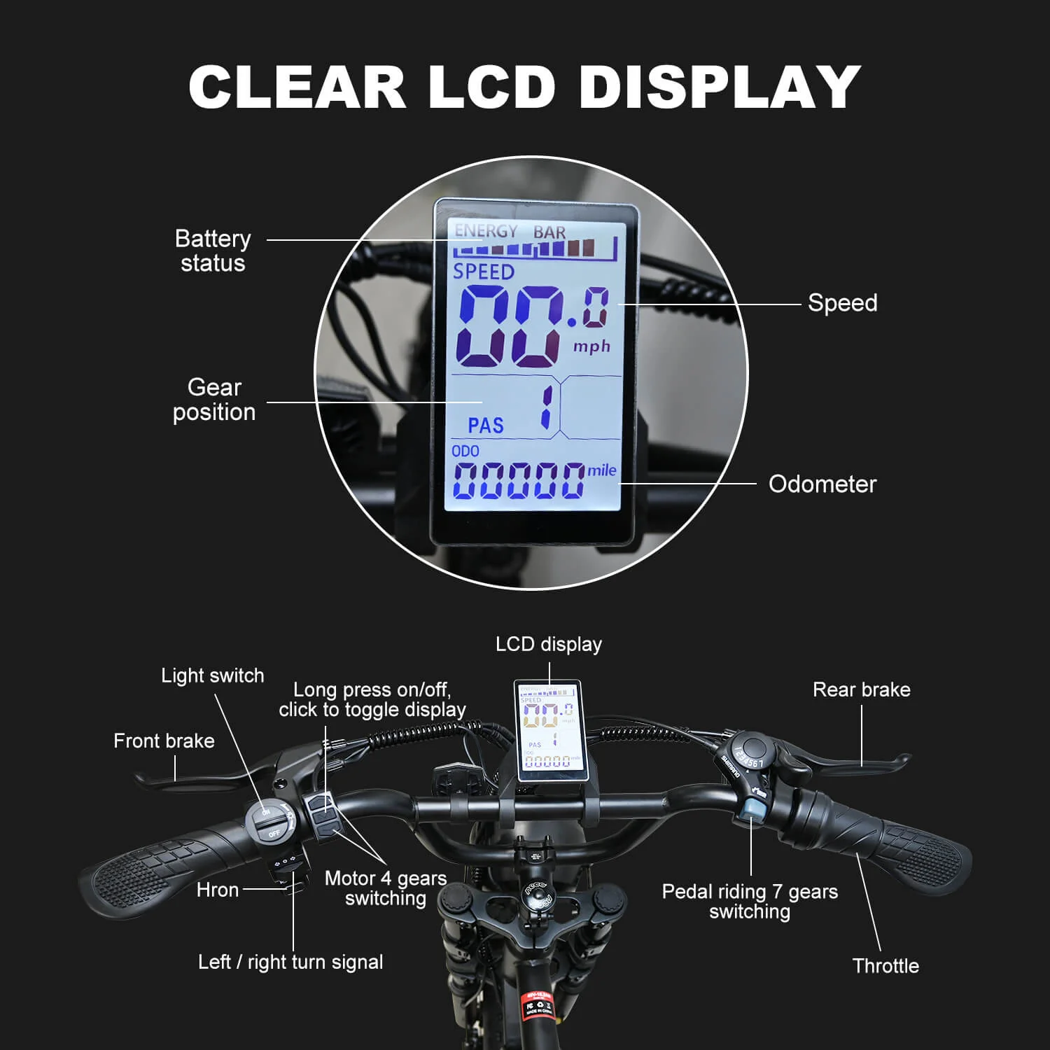 VOLTCYCLE M3 48V 750W 18.2Ah Electric Bike - Image 8