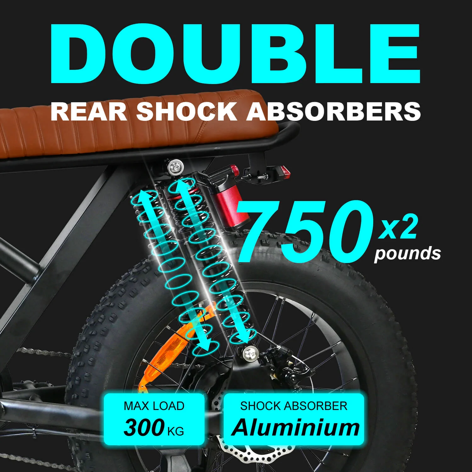 VOLTCYCLE M3 48V 750W 18.2Ah Electric Bike - Image 9