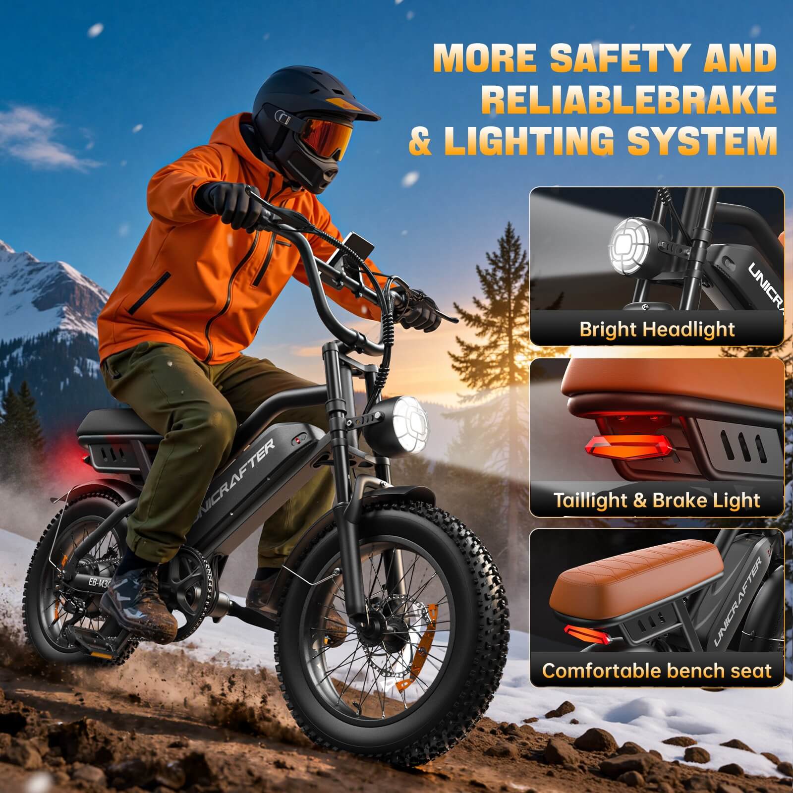 UNICRAFTER M3C 48V 750W 15.6Ah Electric Bike - Image 10