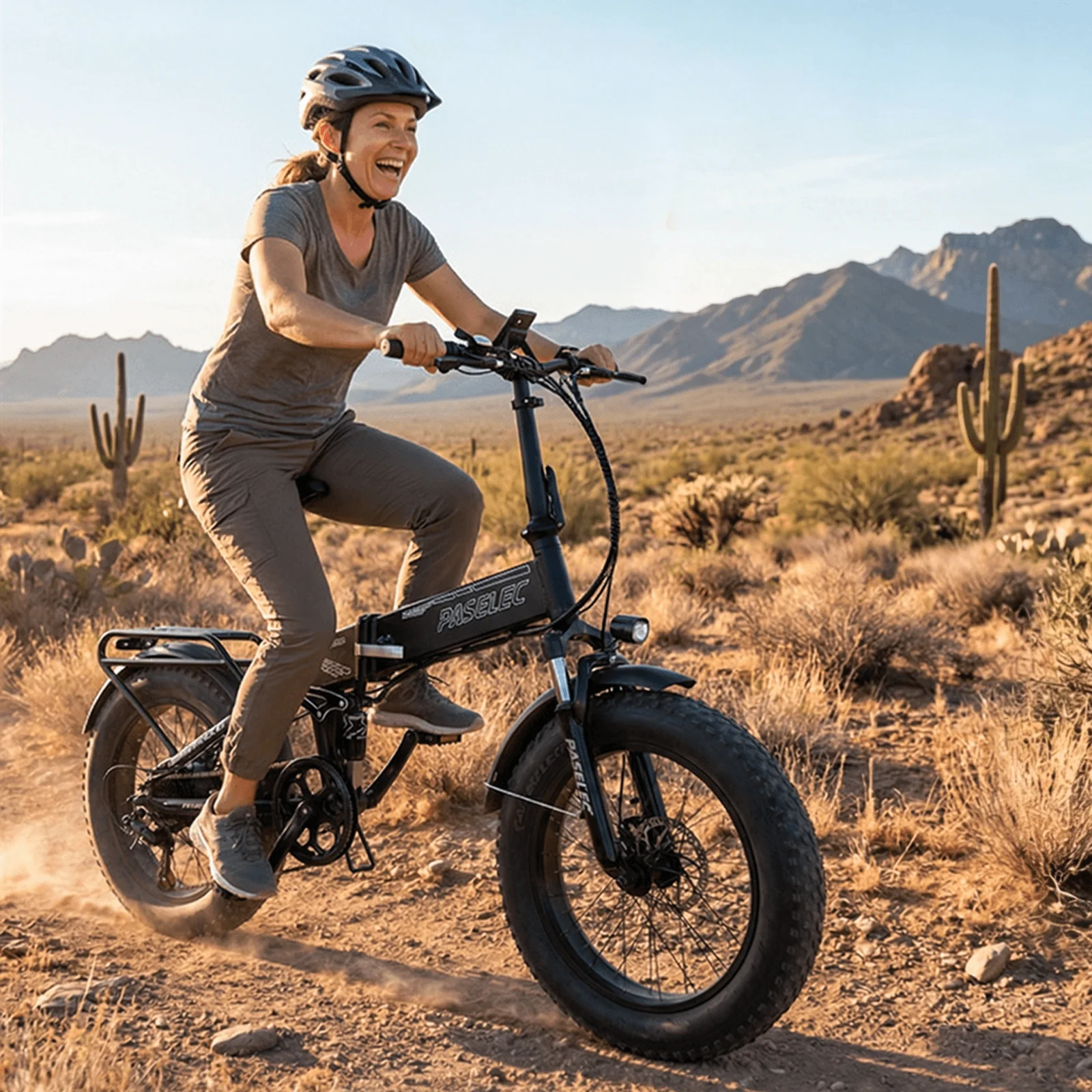 PASELEC PX6 48V 1000W 13Ah Foldable Fat Tire Electric Bike - Image 6