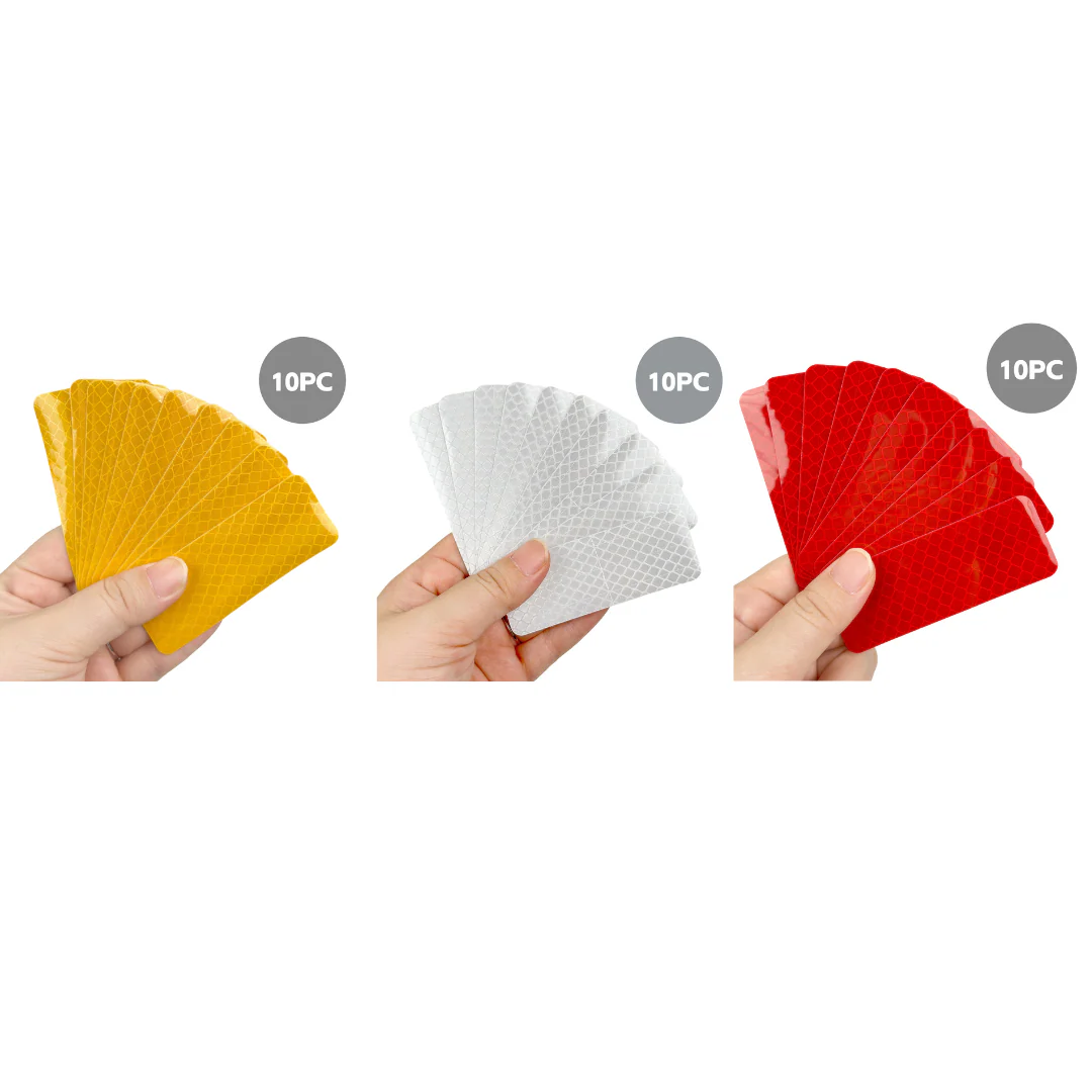 Removable Scooter Reflector Stickers – 10pcs for Night Safety - Image 9
