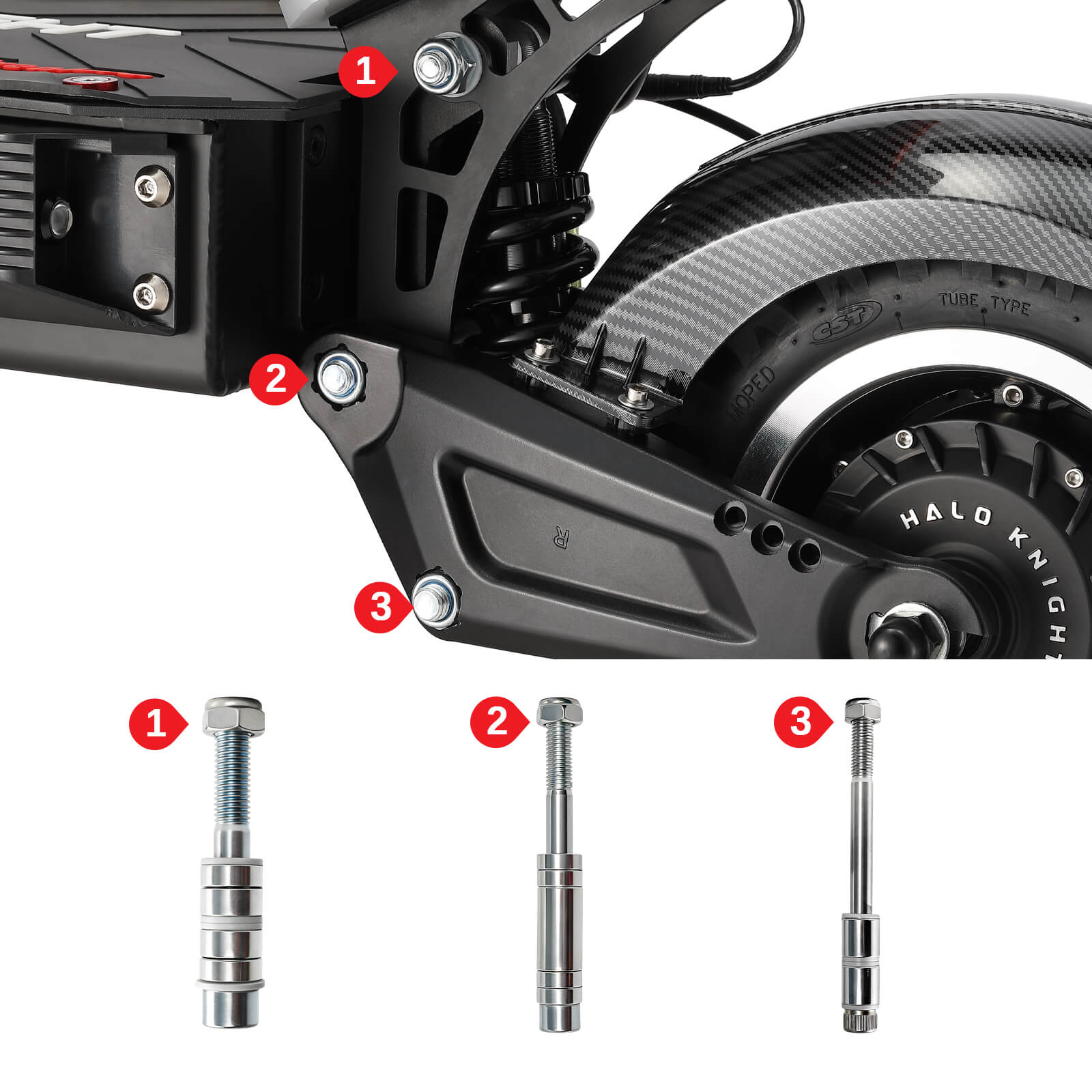 Screws for HALO KNIGHT T107Pro (2025+ Version) Rear Swing Arm & Upper Rear Shock - Image 2